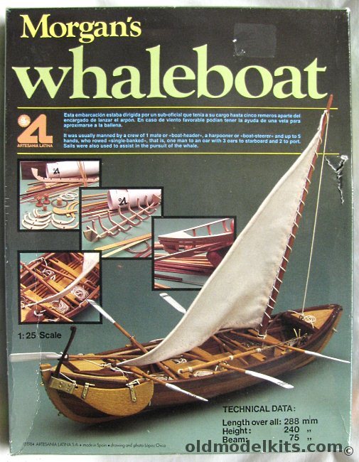 Artesania Latina 1/25 Whaleboat from the Charles W. Morgan Whaler - Plank-on-Frame Wooden Boat Kit, 20020 plastic model kit